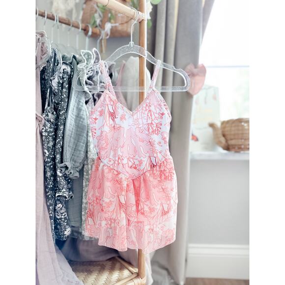 New Coral Reef Mesh Peplum Skirted Swimsuit 4T - Picture 5 of 5